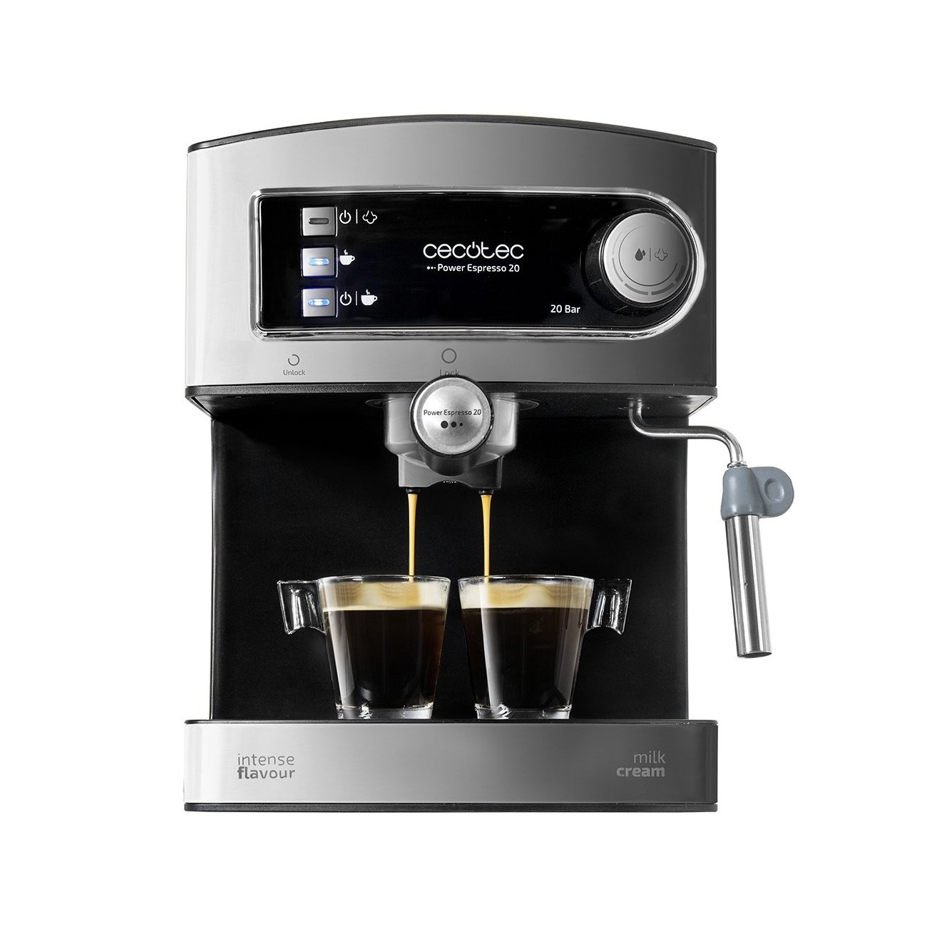 Cecotec Power Espresso 20 Cafetera, Inoxidable, depósito