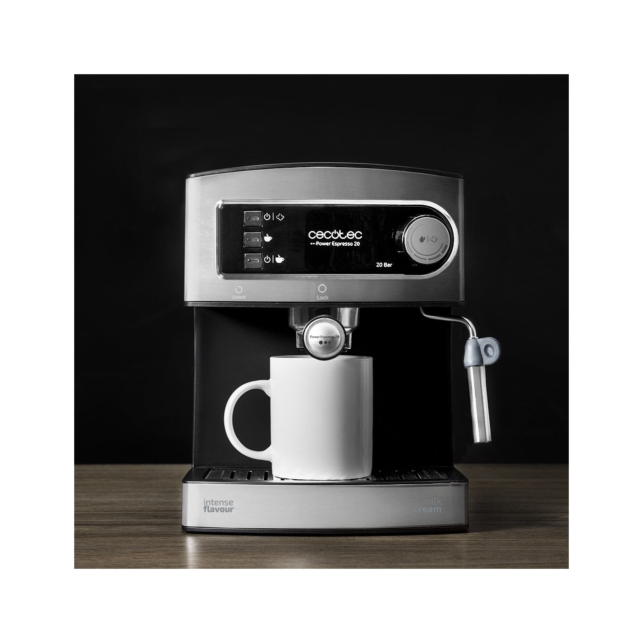 Cecotec Power Espresso 20 Cafetera, Inoxidable, depósito